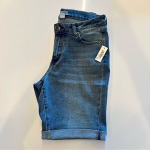 Mid Rise Denim Shorts